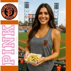 San Francisco Giants PINK by Victoria's Secret Racerback Tank Top (Size XS)